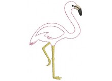 Stickdatei - Flamingo Fransenappli